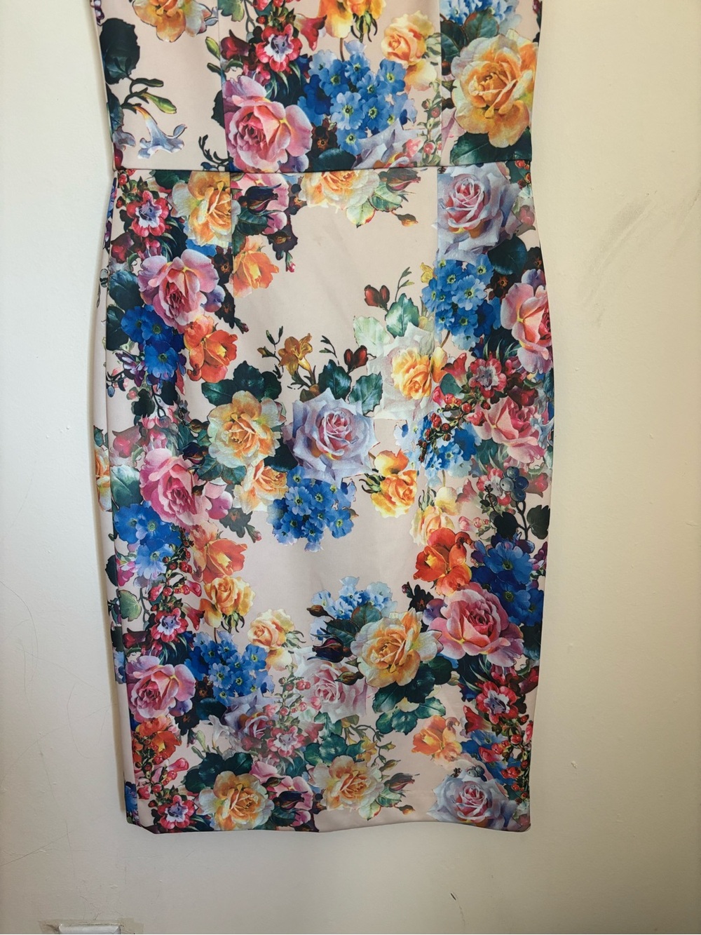 Betsey Johnson Floral Sheath Midi Dress Size 6 Multicolor - Picture 9 of 10